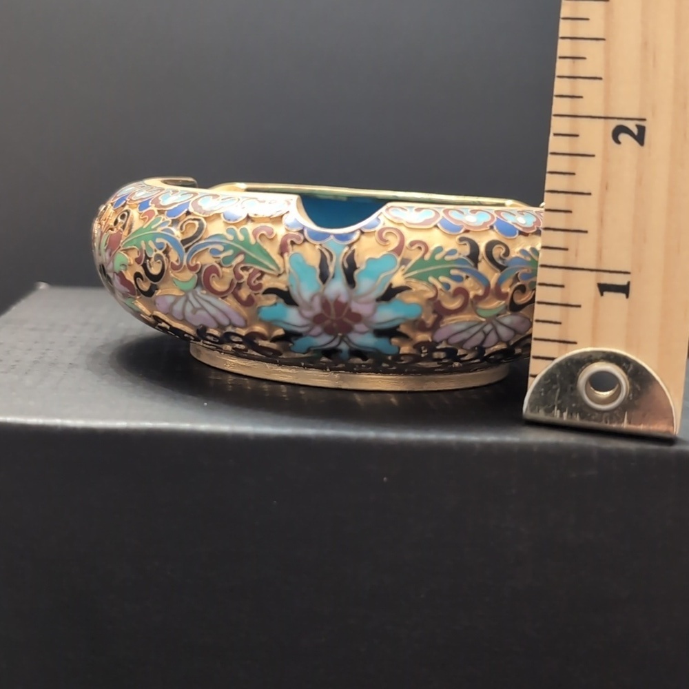 VGT, Cloisonne Multicolored Ashtray . - Picture 9 of 9